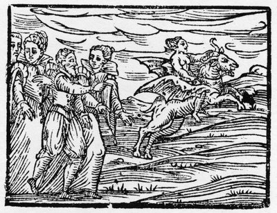 Witch Riding a Goat (