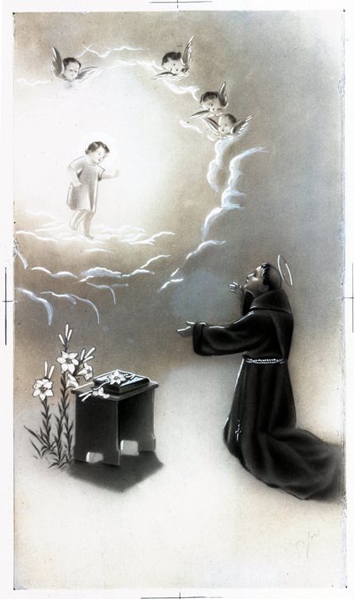 Representation of Saint Anthony of Padua (pious image) by Anonymous Anonymous