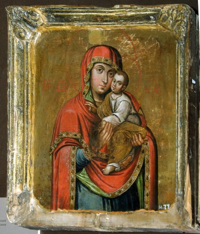 Kiev-Bratskaya Icon of the Mother of God, 18th century by Anonymous Russian icon painter
