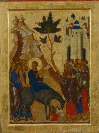 The Entry of Christ into Jerusalem, 1497 by Anonymous Russian icon painter