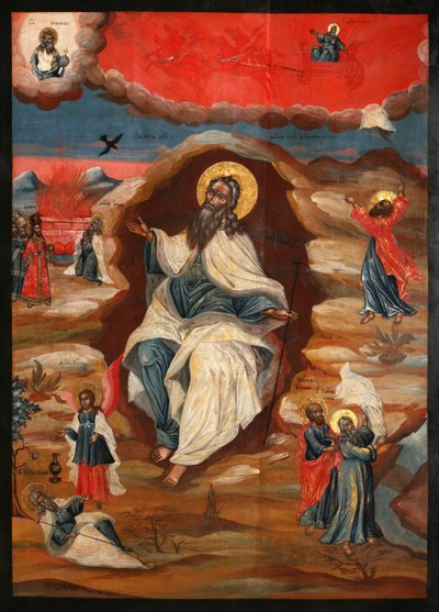 The Prophet Elijah in the Wilderness by Anonymous Russian icon painter