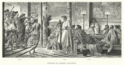 Banquet of Agathon and Plato, Ancient Greece by Anselm Feuerbach