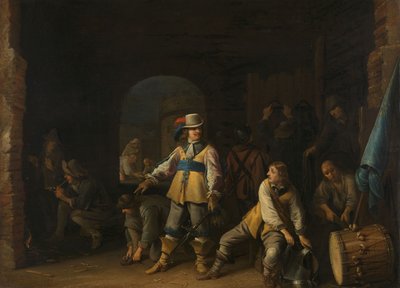 Soldiers in a Guardroom by Anthonie (1601-73) Palamedesz