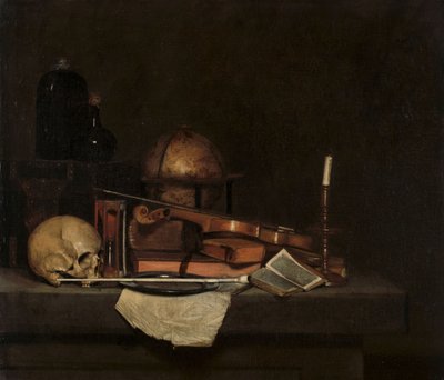 Vanitas Still Life by Anthonie (1601-73) Palamedesz
