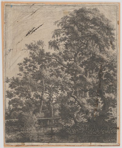 A Small Bridge over a Stream, 17th century by Anthonie Waterloo