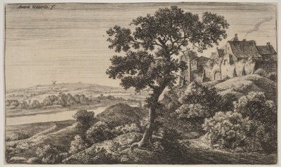 A Village on a Hill by Anthonie Waterloo