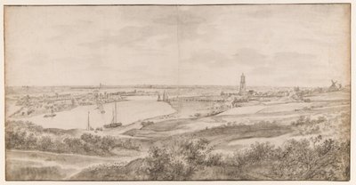 View of Rhenen from the East by Anthonie Waterloo