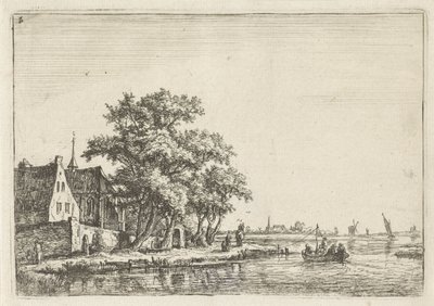 Church by the Water by Anthonie Waterloo