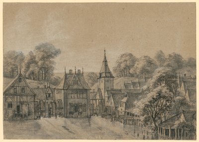 Millwork and Village by a Pond by Anthonie Waterloo