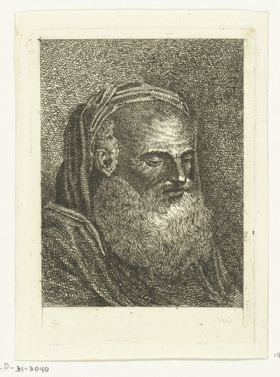 Bust of an Old Man with White Beard by Anthonie van den Bos
