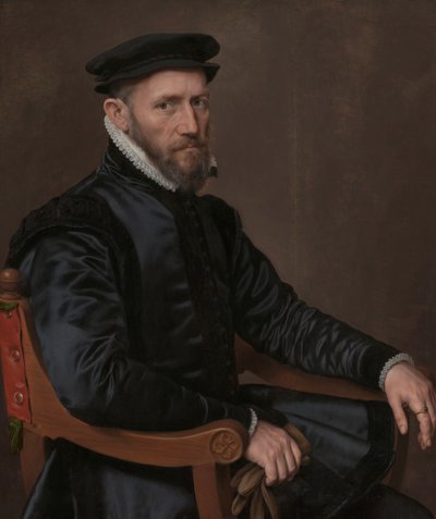Portraits of Sir Thomas Gresham and Anne Fernely (Portrait of Sir Thomas Gresham, 1519-1579, Merchant and Financial Agent of the English Crown in the Netherlands, Founder of the Royal Exchange and of Gresham College, London) by Anthonis Mor