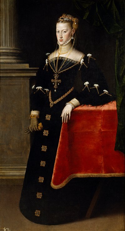 Portrait of Archduchess Maria of Austria, Holy Roman Empress by Anthonis Mor van Dashorst