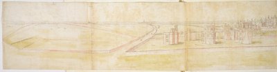 Hampton Court Palace from the North by Anthonis van den Wyngaerde