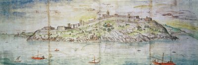 Panoramic View of Tarragona, Spain by Anthonis van den Wyngaerde