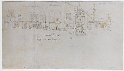 The Fountain Court, Hampton Court Palace, c.1544 by Anthonis van den Wyngaerde