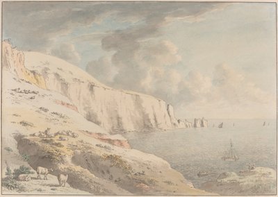 View of the Needles, and White Cliffs Taken from Allum Bay, Isle of Wight by Anthony Devis