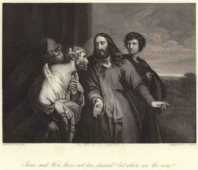 Jesus said, were there not ten cleansed? but where are the nine? by Anthony van (after) Dyck