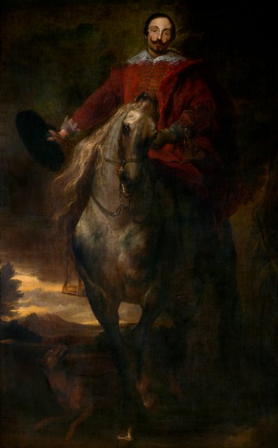 Equestrian Portrait of the Painter Cornelis de Wael by Anthony van Dyck