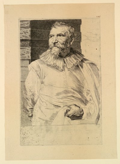 Portrait of Adam van Noort, from the Icones Principum Virorum by Anthony van Dyck