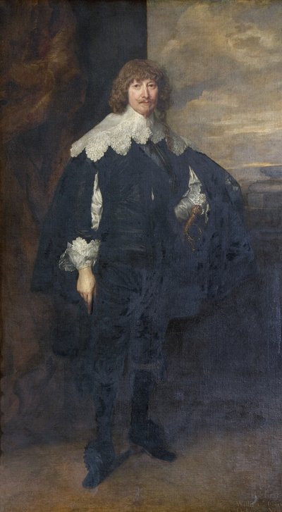 Portrait of William Cavendish (altered with blue sash) by Anthony van Dyck