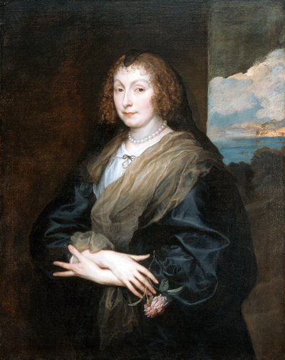 Portrait of a Woman with a Rose by Anthony van Dyck