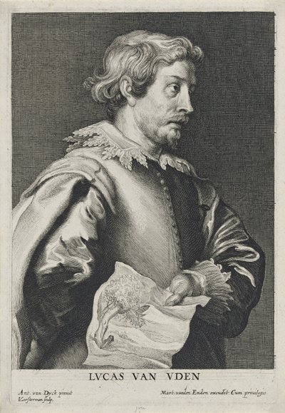 Lucas van Uden, etching by Lucus Vorsterman by Anthony van after Dyck