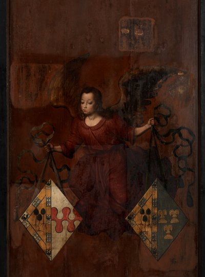 Reverse of Portrait of Juan Pardo II and his wives Anna Ingenieulandt and Maria Anchemant by Anthuenis (1536 1613) Claeissins or Claeissens