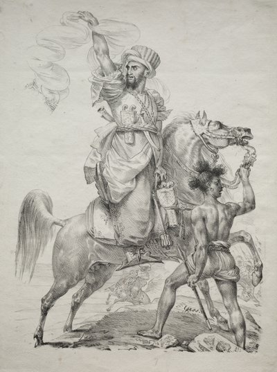 A Mameluke Chief on Horseback Signaling for Help by Antoine-Jean Gros