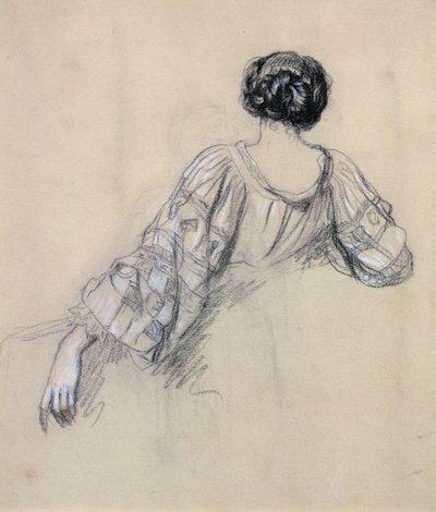 Back of a Young Woman (detail) by Antoine Auguste Ernest Herbert or Hebert