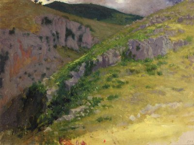 Study of a Mountain by Antoine Auguste Ernest Herbert or Hebert