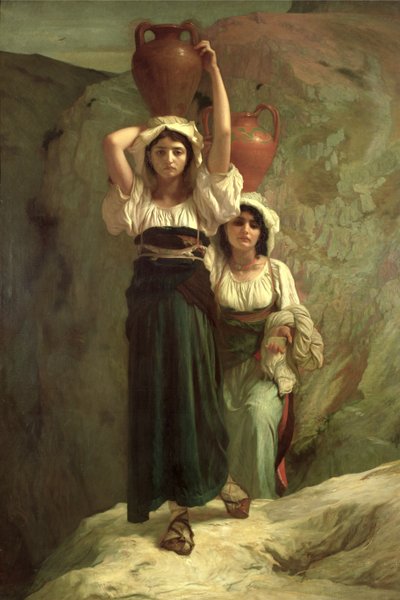 The Girls of Alvito, 1855 by Antoine Auguste Ernest Herbert or Hebert