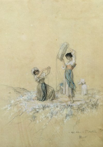 The Winnowers, 1866 by Antoine Auguste Ernest Herbert or Hebert