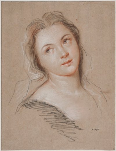 A Young Woman, Looking over Her Shoulder by Antoine Coypel