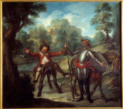 Story of Don Quixote: Sancho wakes up and despairs not to find his beloved Grison. 