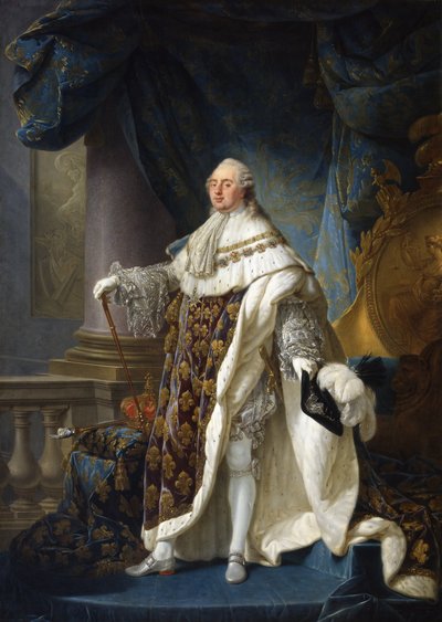 Louis XVI, King of France and Navarre, Wearing His Grand Royal Costume in 1779 by Antoine François Callet