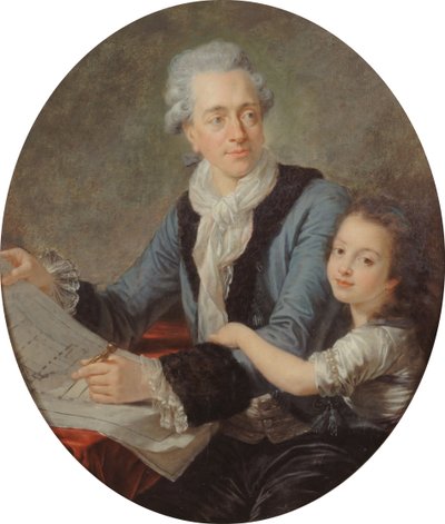 Portrait of the Architect Claude Nicolas Ledoux with His Daughter by Antoine François . Callet