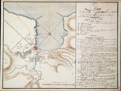 Vicinity of Jacmel, Used to Indicate Lines and Positions Occupied During the Blockade and the Batteries Established in Order to Build the Besieged Defences by Antoine François Sorrel des Rivieres