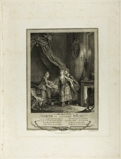 Going to Bed, from Monument of the Physical and Moral Costume of the Late Eighteenth Century by Antoine Jean Duclos