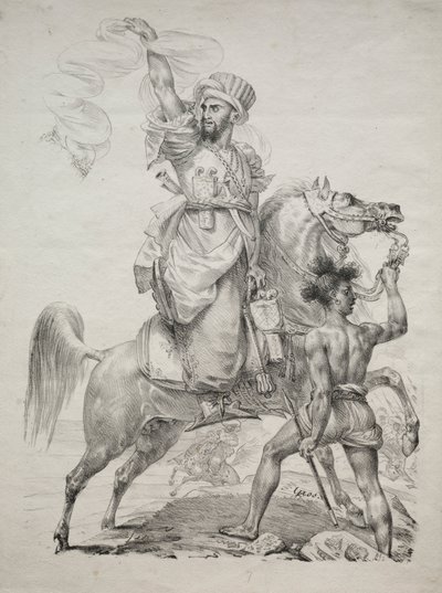 A Mameluke Chief on Horseback Signaling for Help by Antoine Jean Gros