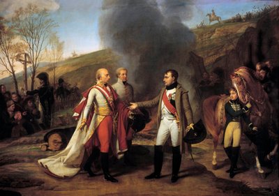 Interview of Napoleon I and Francois II in Sarutschitz after the Battle of Austerlitz, 4/12/1805 by Antoine Jean Gros
