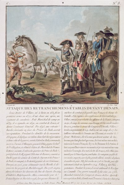 Attack on the trenches established in front of Denain, 1712, engraved by Louis Le Coeur, 1787 by Antoine Louis Francois Sergent Marceau
