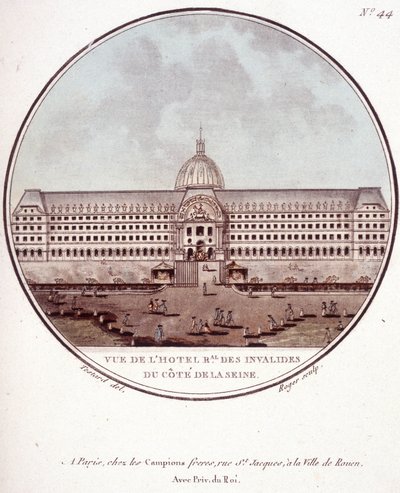 View of the Hotel Regionnal des Invalides on the Seine Side, Paris by Antoine Louis Francois Sergent Marceau