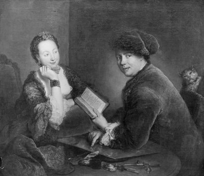 Portrait of the Engraver Georg Friedrich Schmidt and His Wife Dorothea Luise, née Videbant by Antoine Pesne