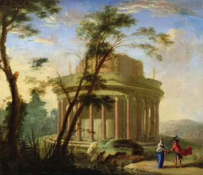 Landscape with an Ancient Temple by Antoine Pierre the Younger Patel
