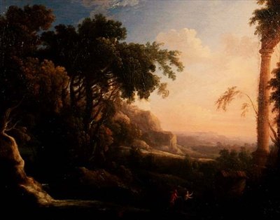 Pan and Syrinx in an Arcadian Landscape by Antoine Pierre the Younger Patel