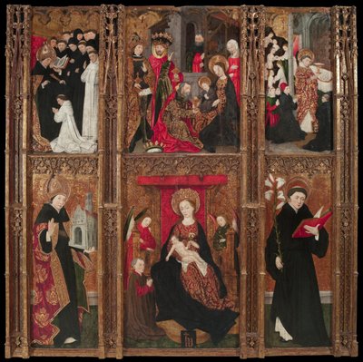 Altarpiece of the Virgin, Saint Augustine and Saint Nicholas of Tolentino by Antoine de Lonhy