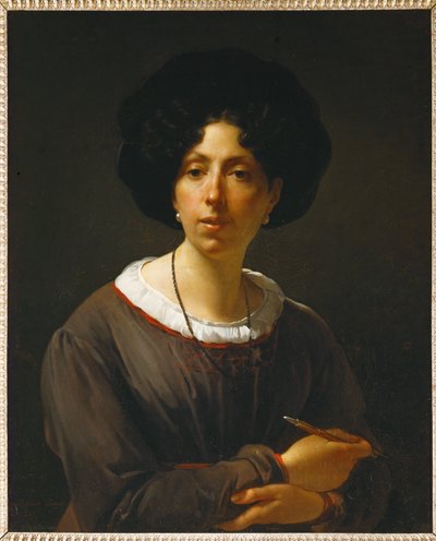 Self-portrait by Antoinette Cecile Hortense Lescot Haudebourt