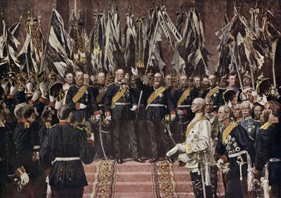 King Wilhelm I of Prussia Proclaimed Emperor of a United Germany, Versailles, France by Anton Alexander von (after) Werner
