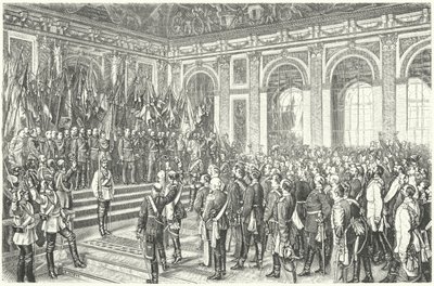 Wilhelm I of Prussia proclaimed Emperor of Germany at Versailles by Anton Alexander von (after) Werner
