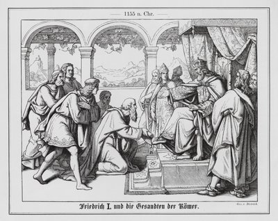 King Frederick I of Germany and the envoys of the Romans by Anton Dietrich